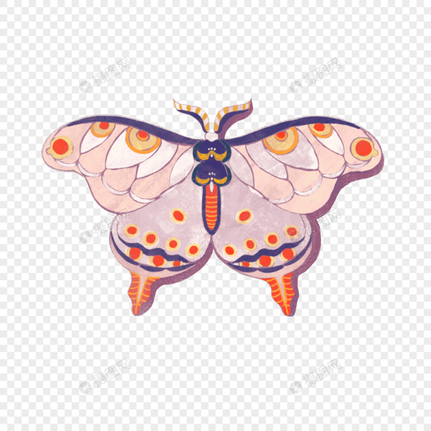 波西米亚风格蝴蝶剪贴画图片