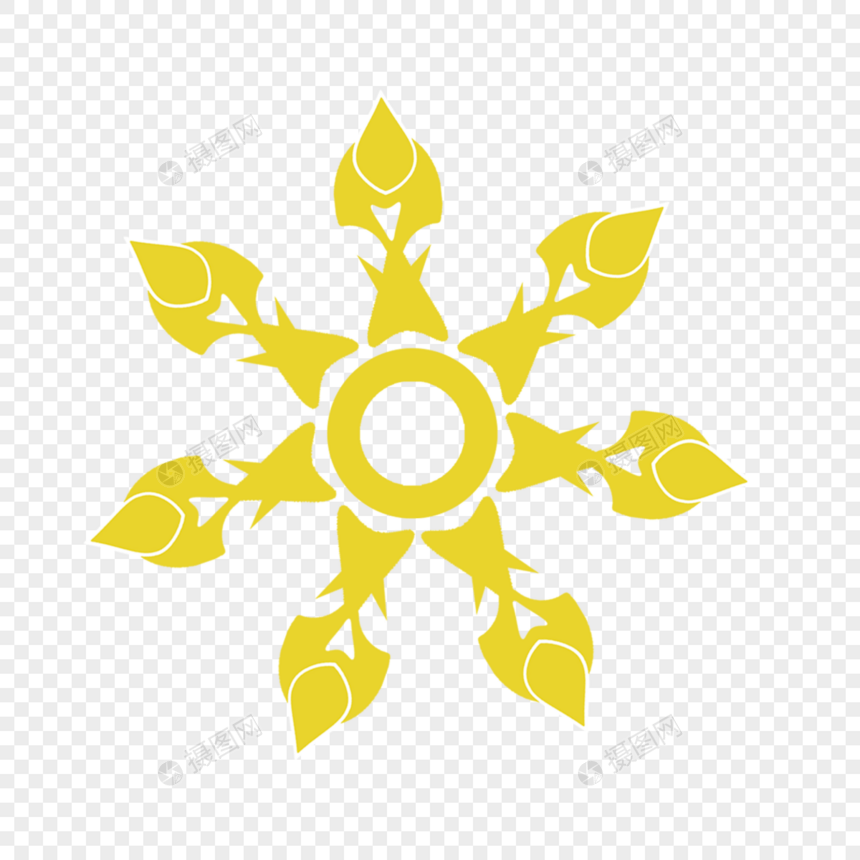 黄色抽象火焰彩色花朵徽标图片