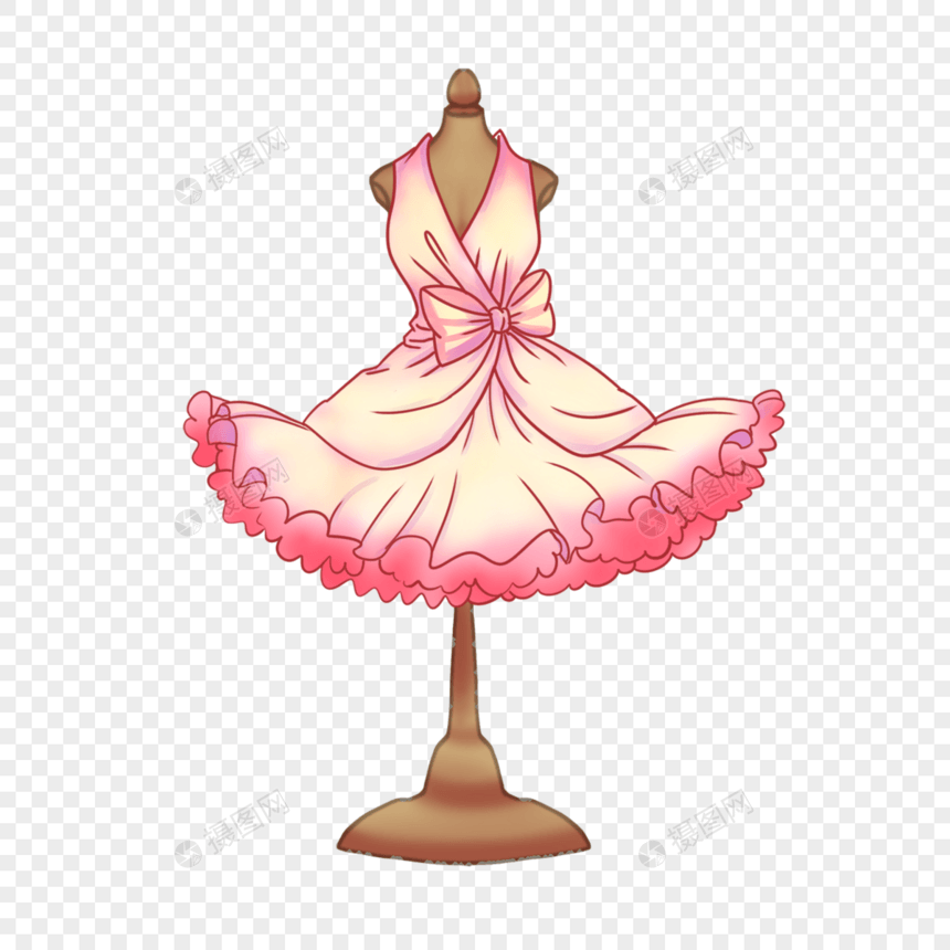粉色时尚复古短裙图片