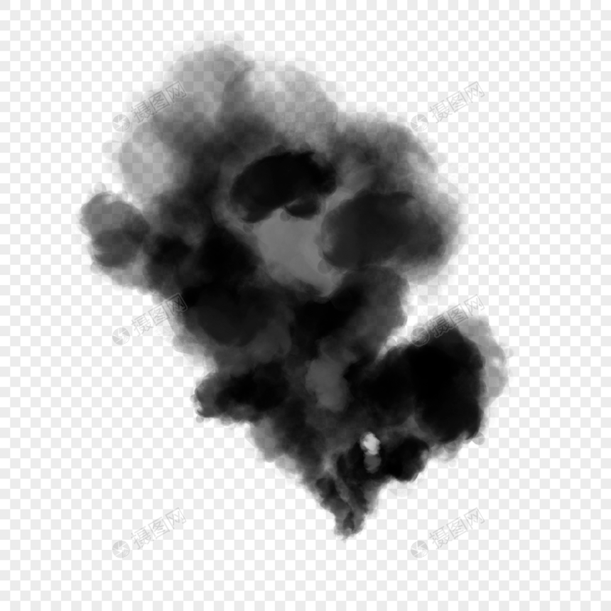 黑色逼真烟雾图片