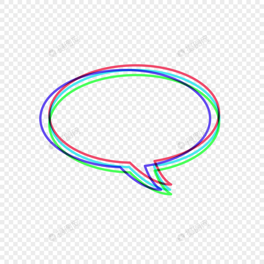 个彩色几何线条重叠对话框图片