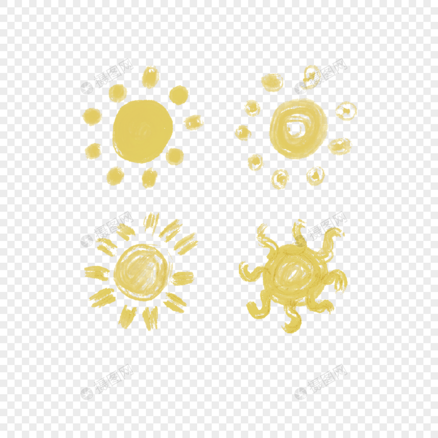 可爱涂鸦圆圈太阳图片