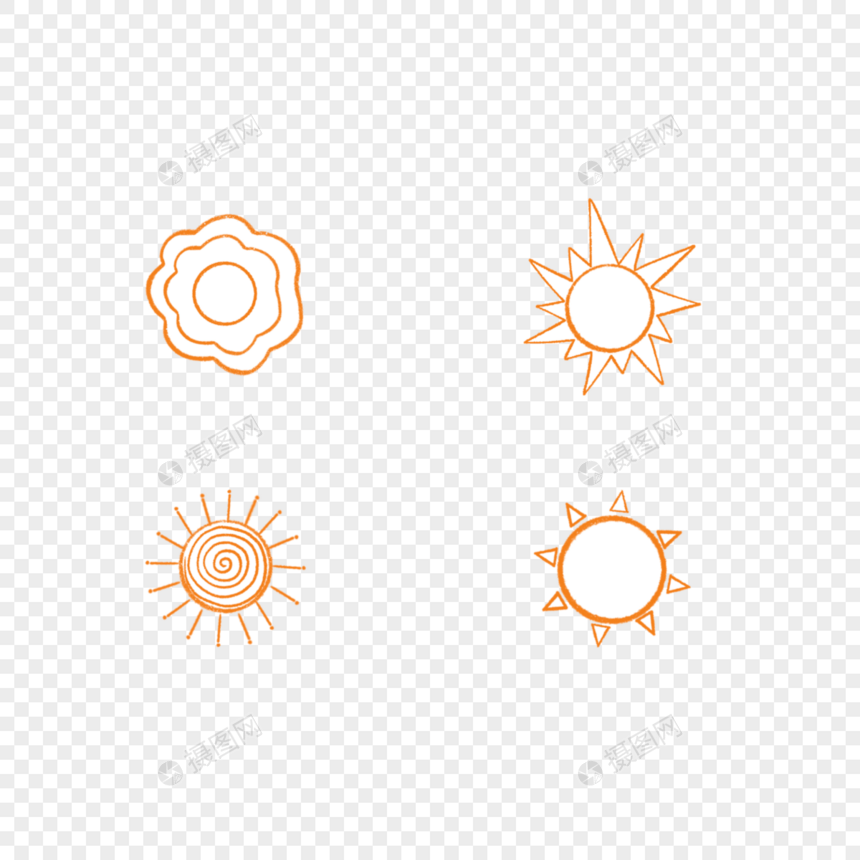 卡通太阳可爱涂鸦图片