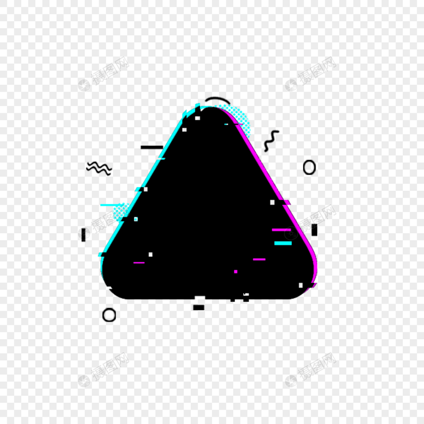 三角形霓虹故障会话框图片