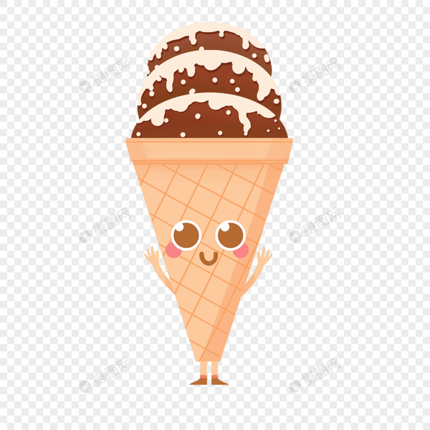 可爱巧克力冰激凌图片