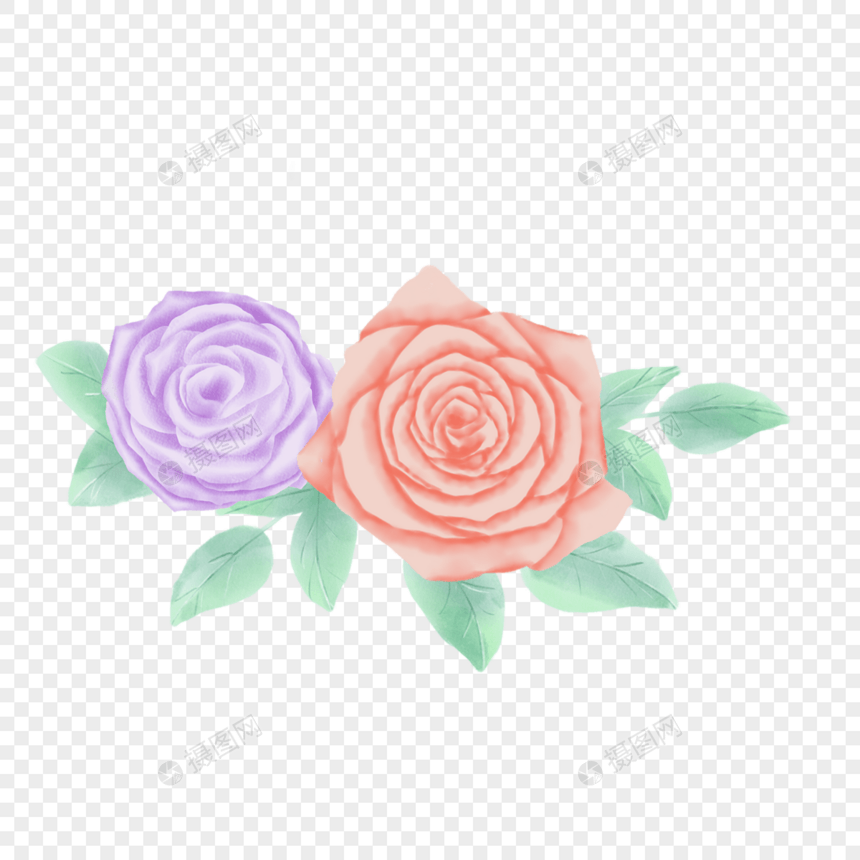 淡雅水彩花卉玫瑰图片