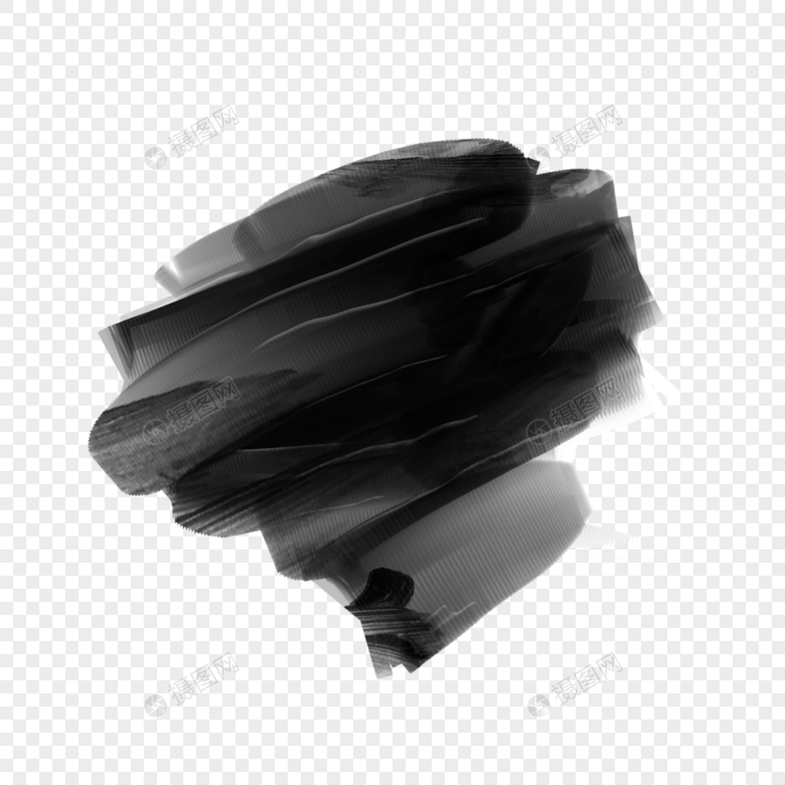黑色和灰色写实质感撞色水彩笔刷图片