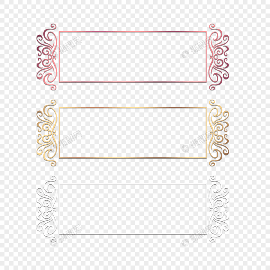 金属质感花纹边框花纹装饰图片