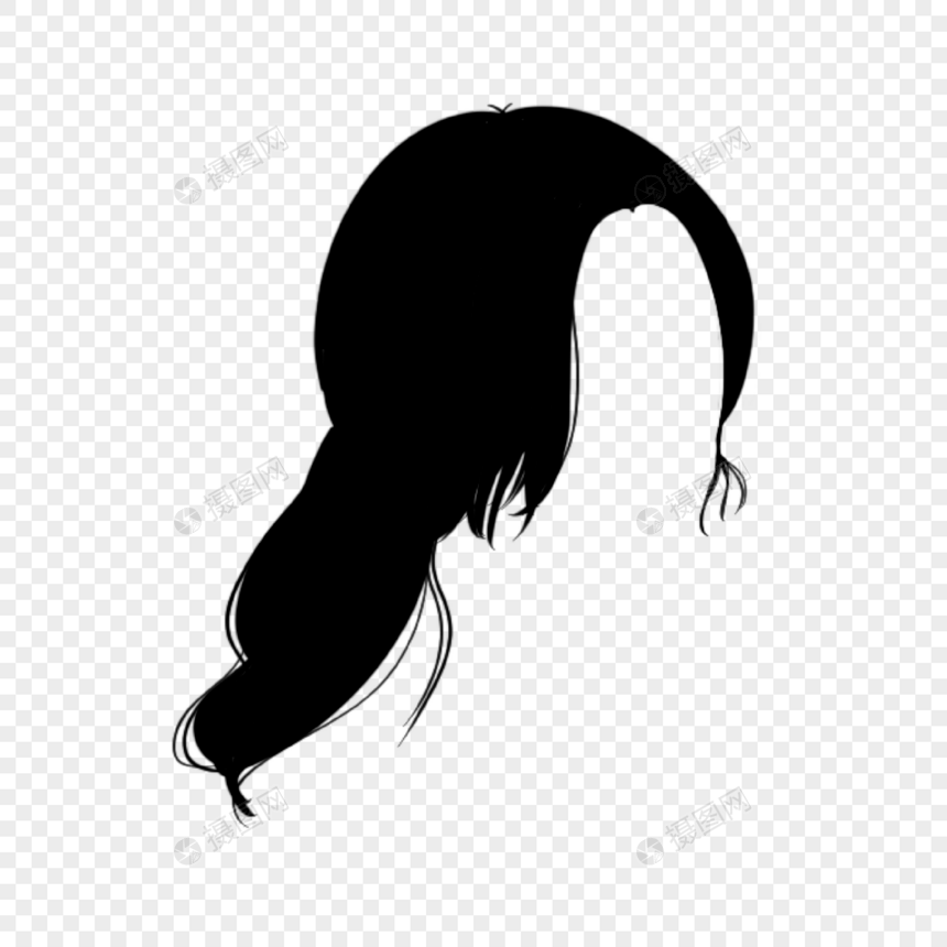 女头发感女士发型黑白图片