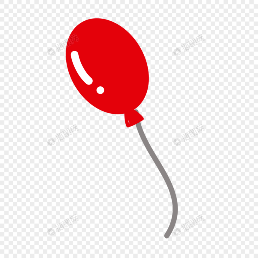 红色气球矢量装饰图片