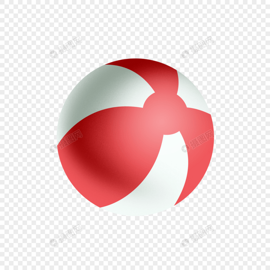 红白条纹球图片