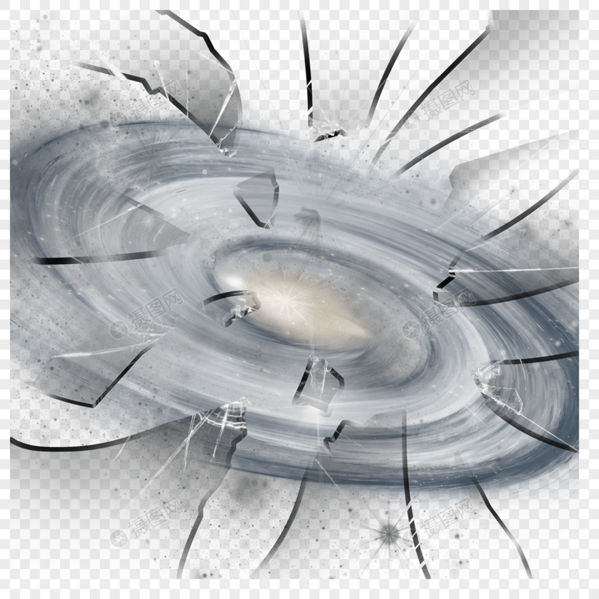 宇宙银河玻璃碎片裂纹图片
