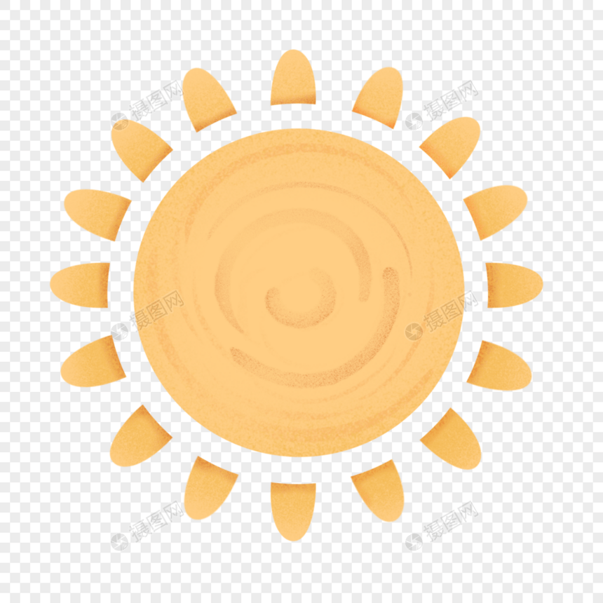 矢量手绘太阳图片