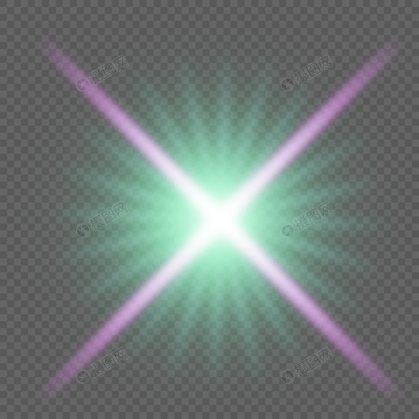 紫色十字绿色雾状爆闪特效图片