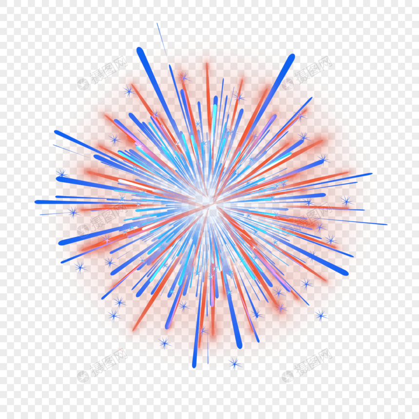 红黄蓝三色粒子爆炸特效图片