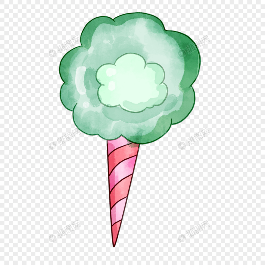 棉花糖冰淇淋彩筒图片绘画图片