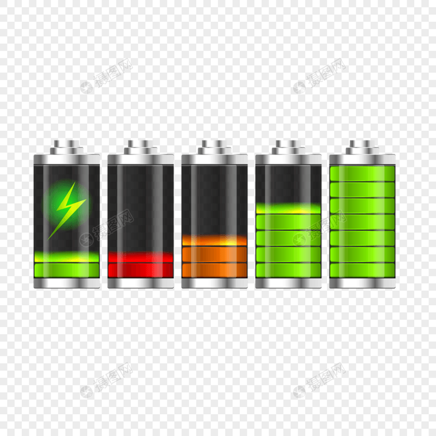 电池立体充电光效能源状态图片