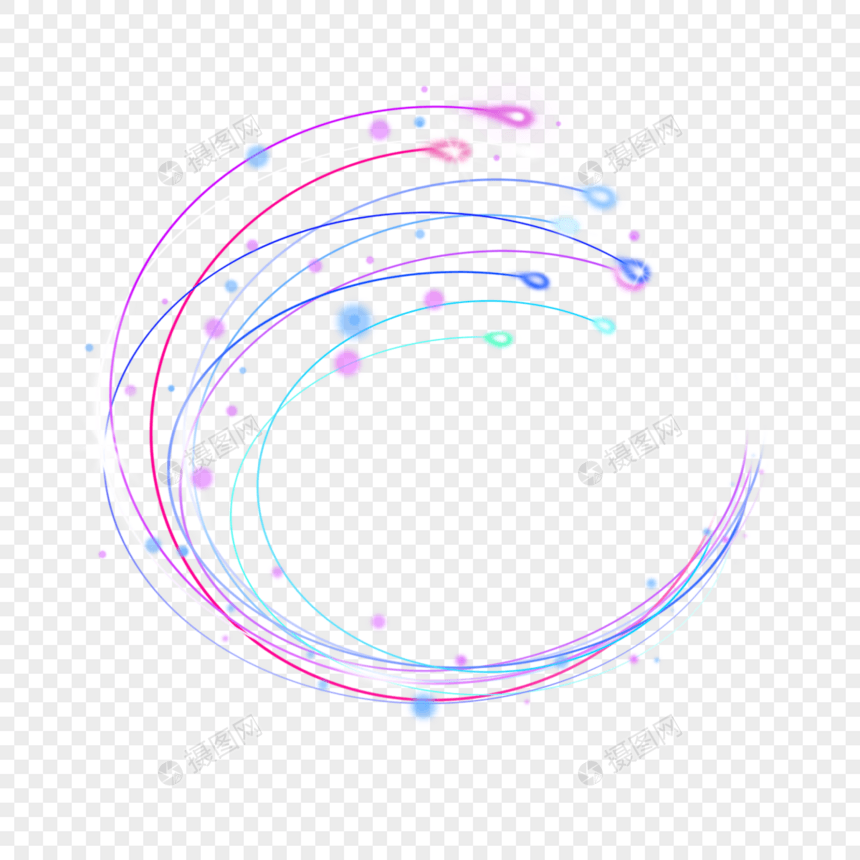 光纤光效光线彩色抽象发光线条图片