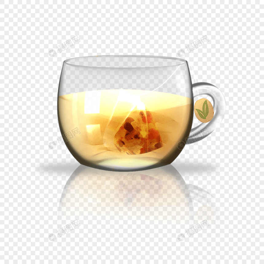 茶包茶水玻璃杯图片