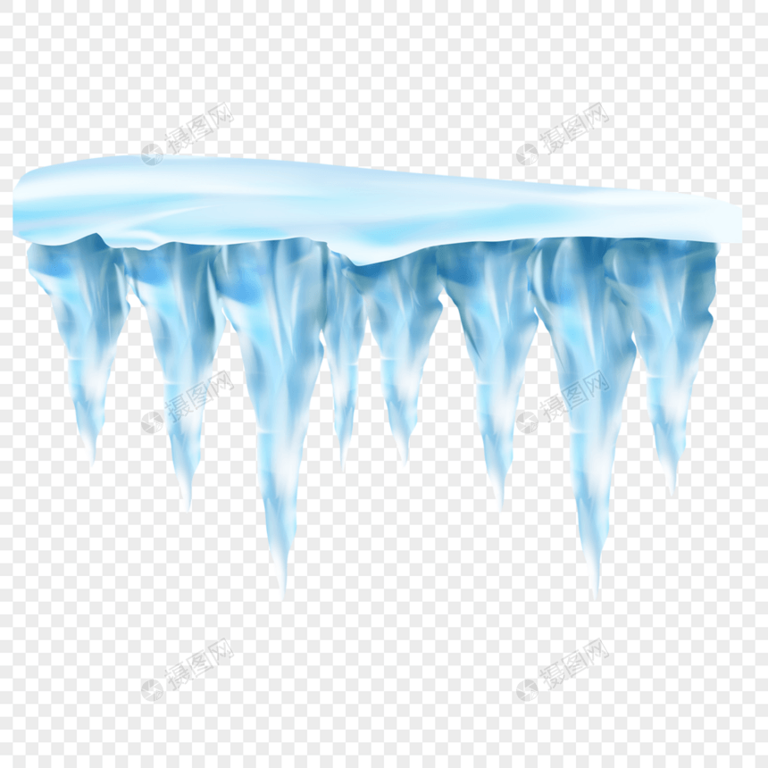 冰柱冬天寒冷冰块图片