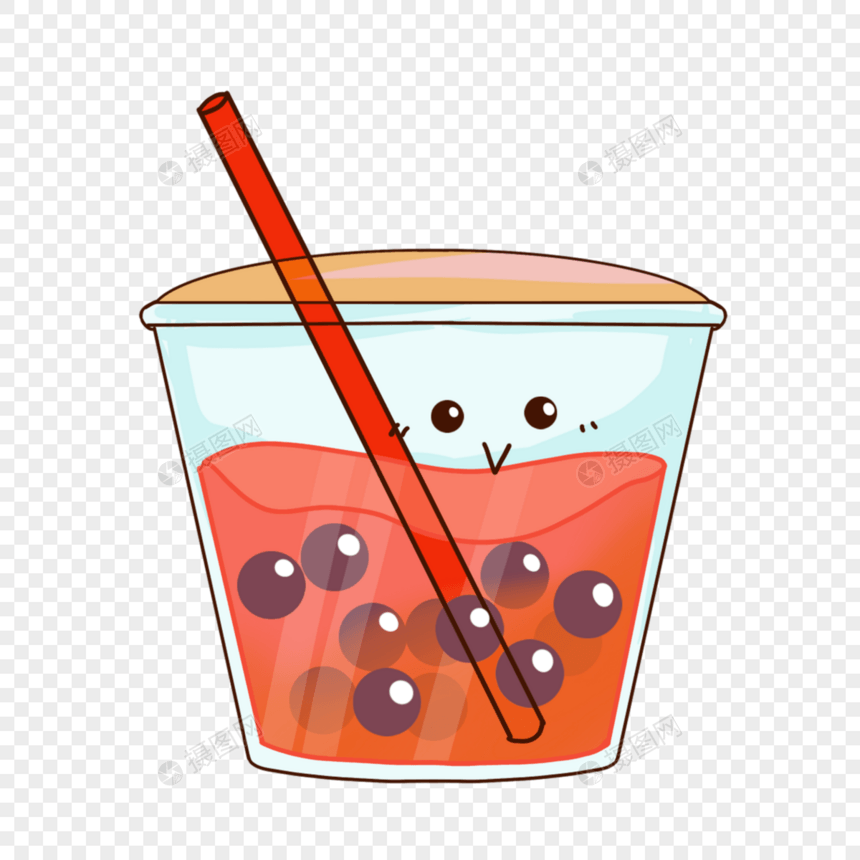 西瓜汁果茶饮料卡通图画图片