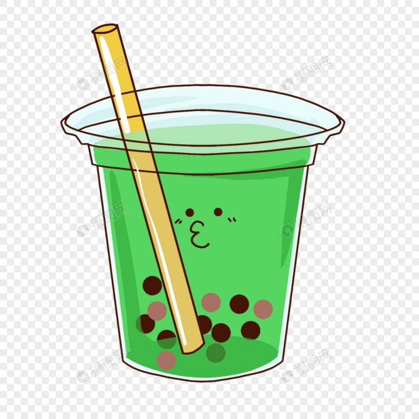 果汁可爱图画绿色饮料图片图片