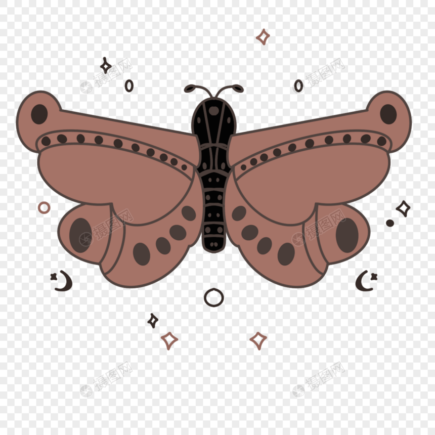 蝴蝶艺术创意波西米亚风格展翅图片