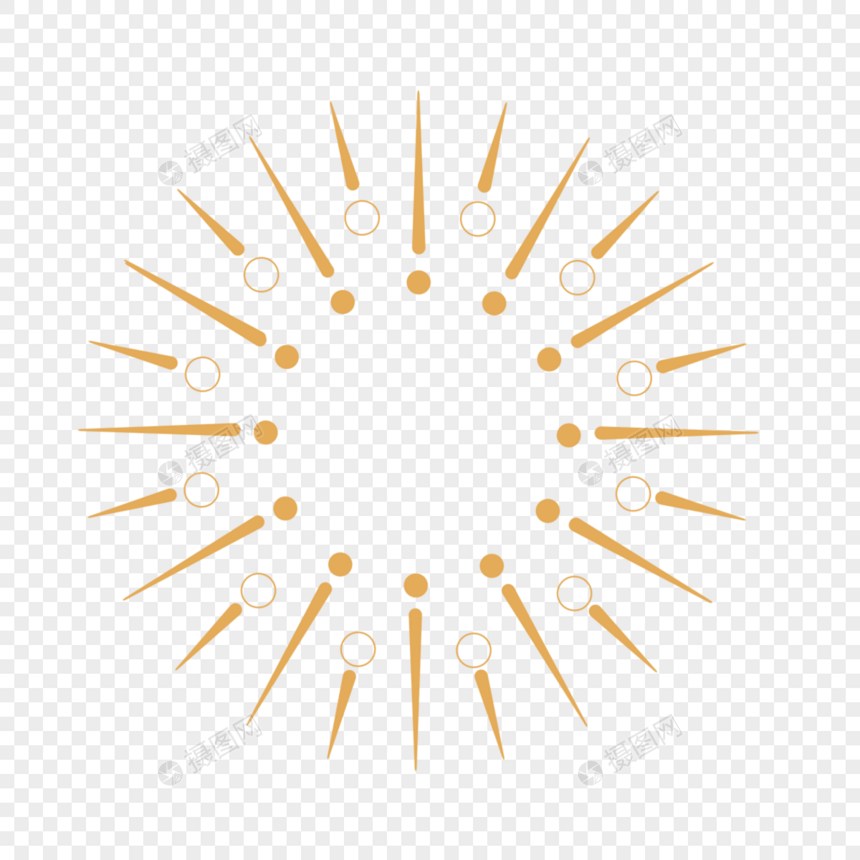 太阳纹路金色圆环和箭头图片