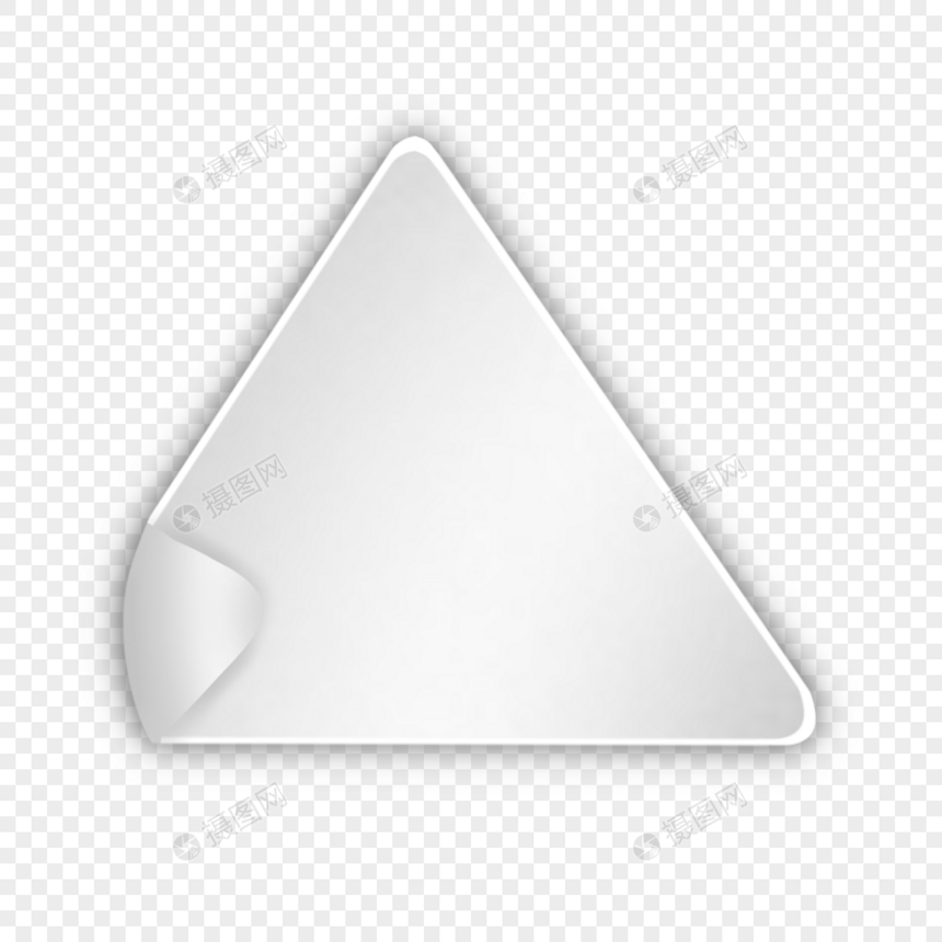 写实贴纸银白三角形图案图片