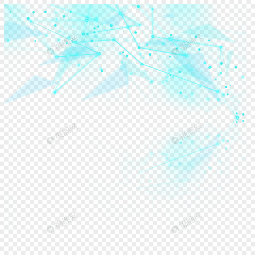 绿色抽象未来数据点线图片