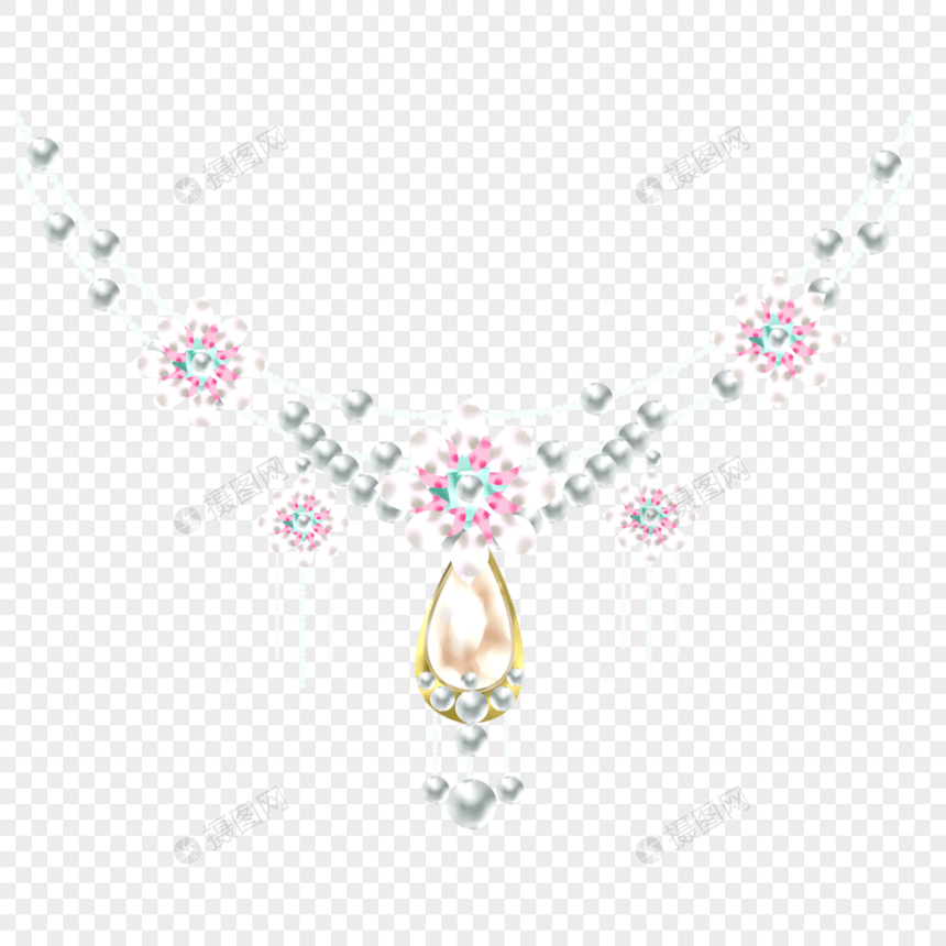 美丽逼真的婚礼首饰宝石项链图片
