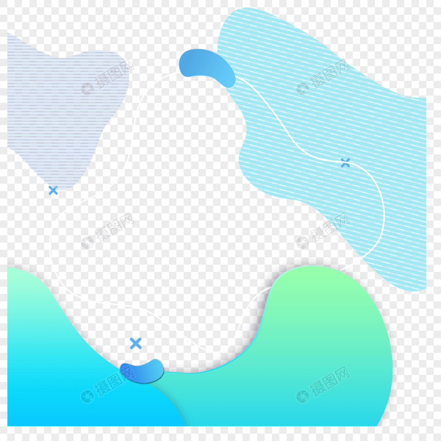 多边形抽象渐变流体拼接边框图片