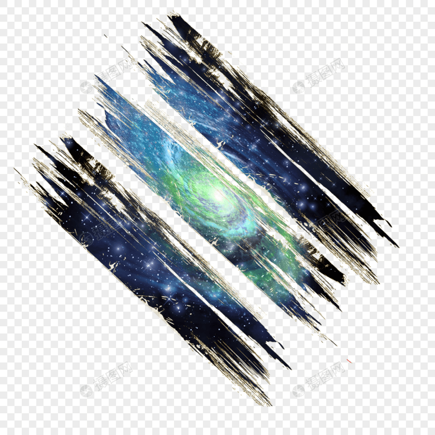 星球幻想星云繁星点点的宇宙画笔图片