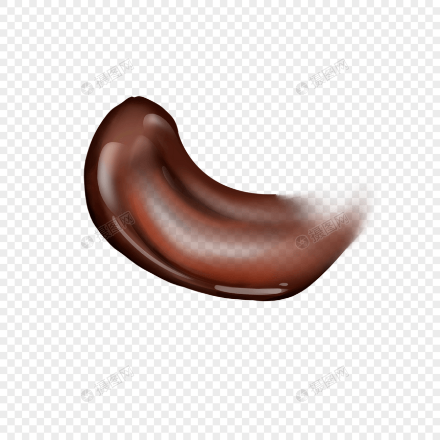 褐色巧克力笔刷融化痕迹图片