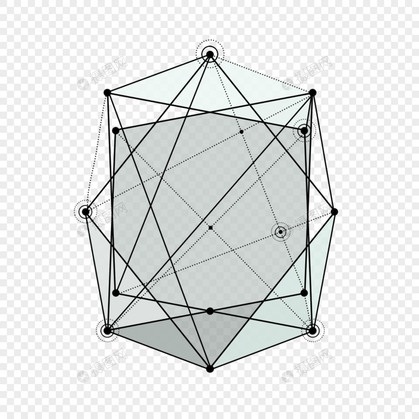 线条几何抽象组合图形菱形对称图片