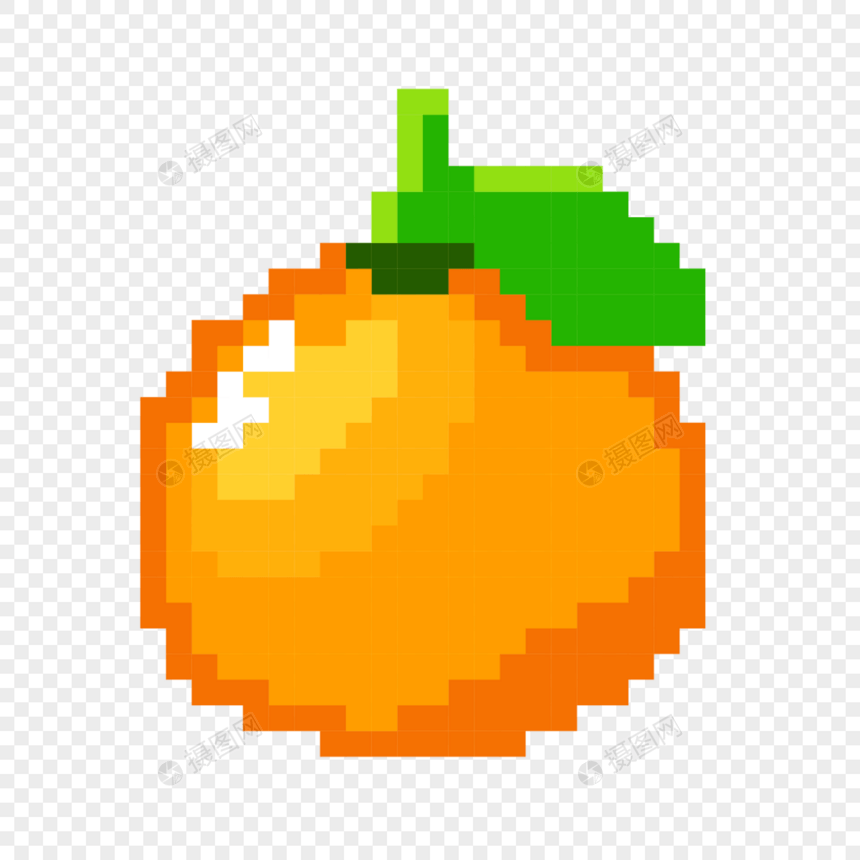 像素游戏水果美味橙子图片