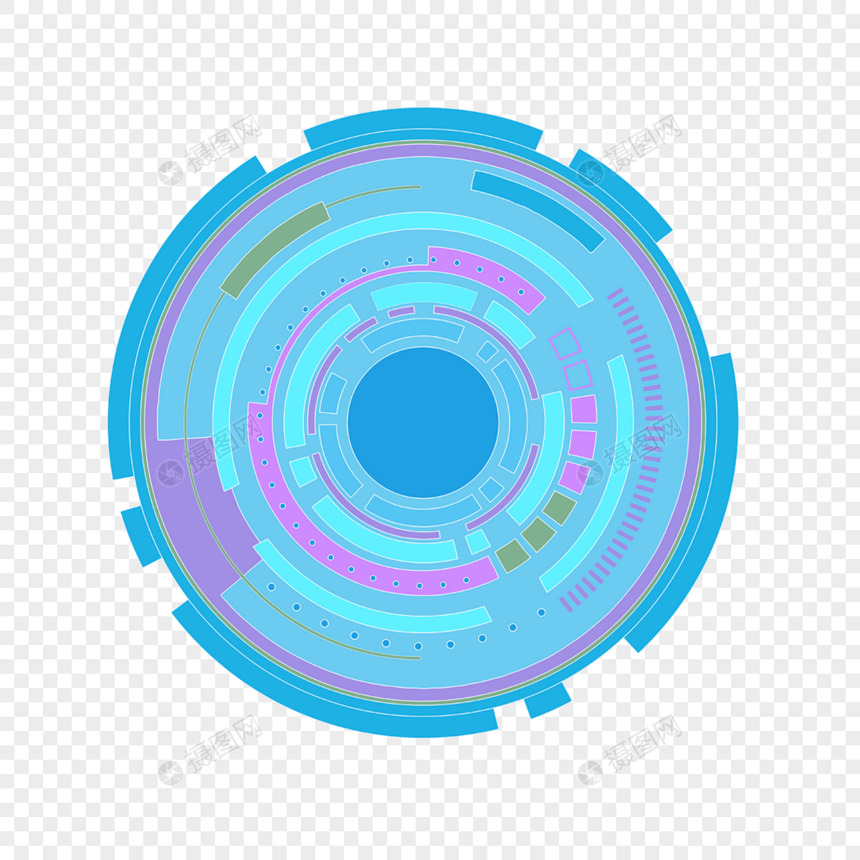 蓝色紫色梦幻未来科技工程边框图片