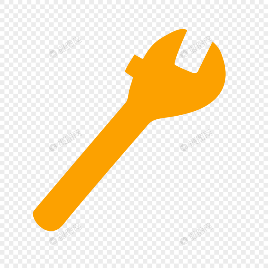 劳动节工具黄色扳手图片