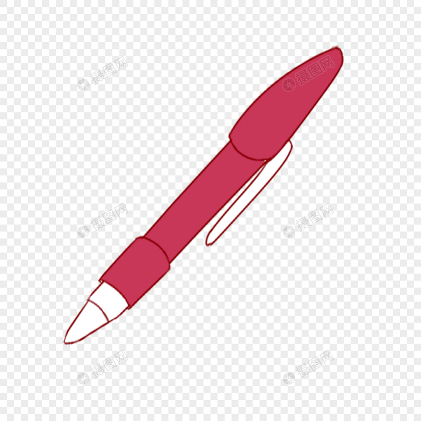 科学教育元素红色钢笔图片