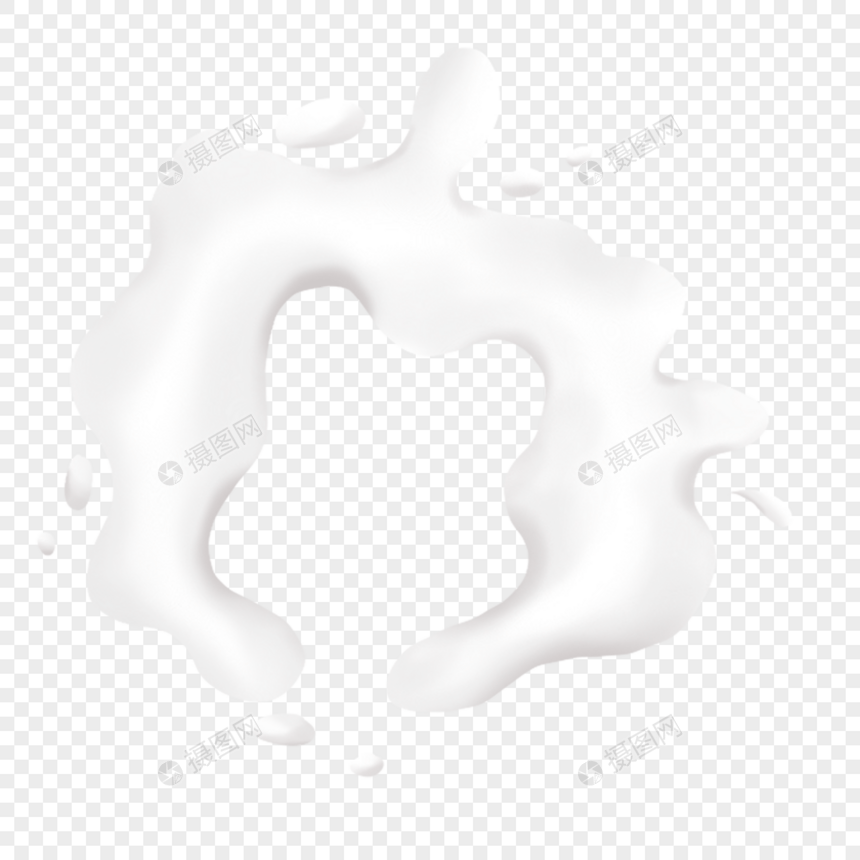 高空掉落的飞溅的牛奶液体印记图片
