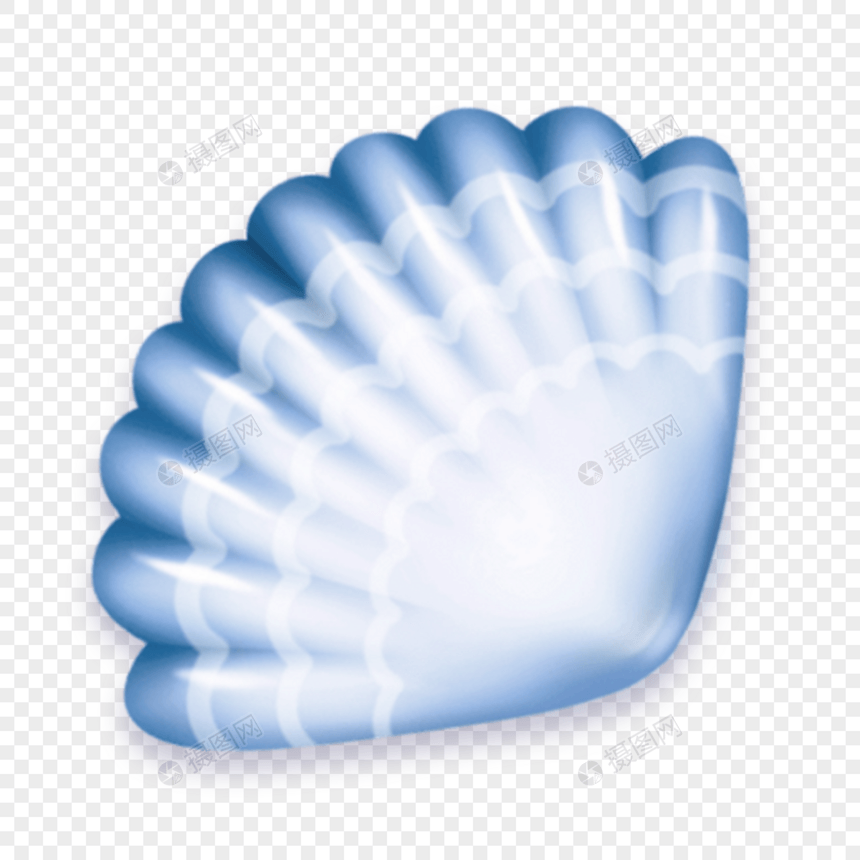 一个蓝色的可爱贝壳图片