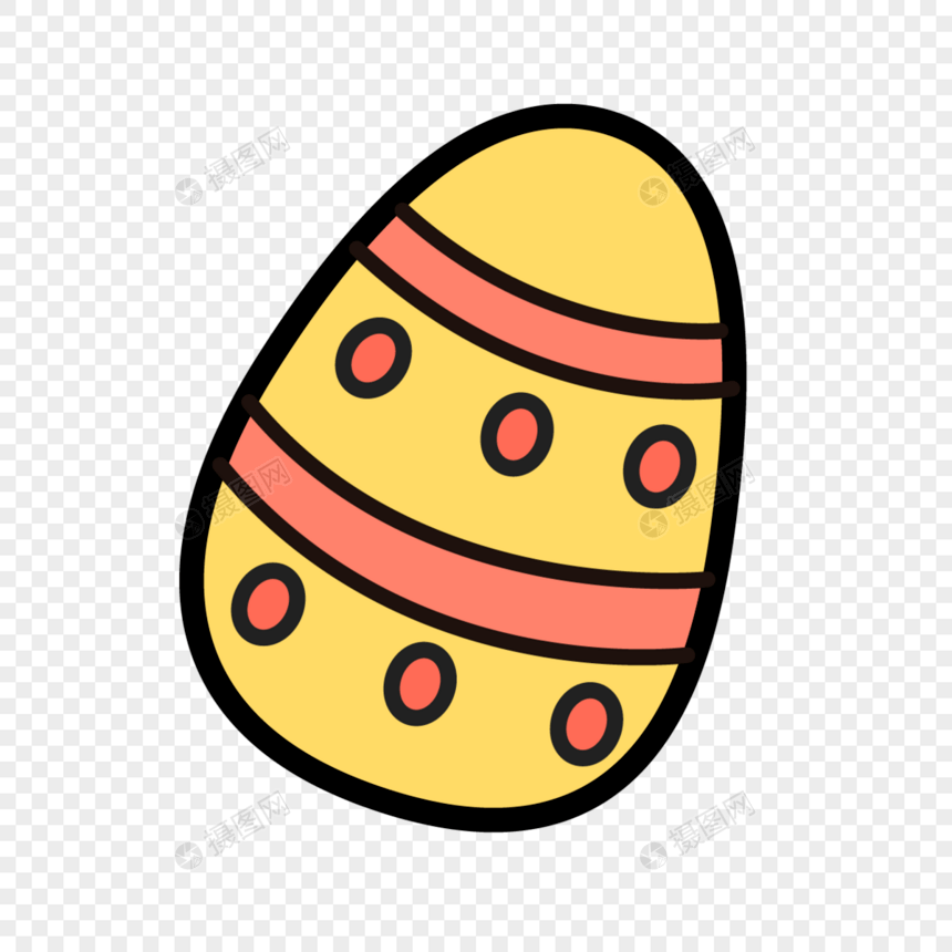 黄色可爱复活节彩蛋图片
