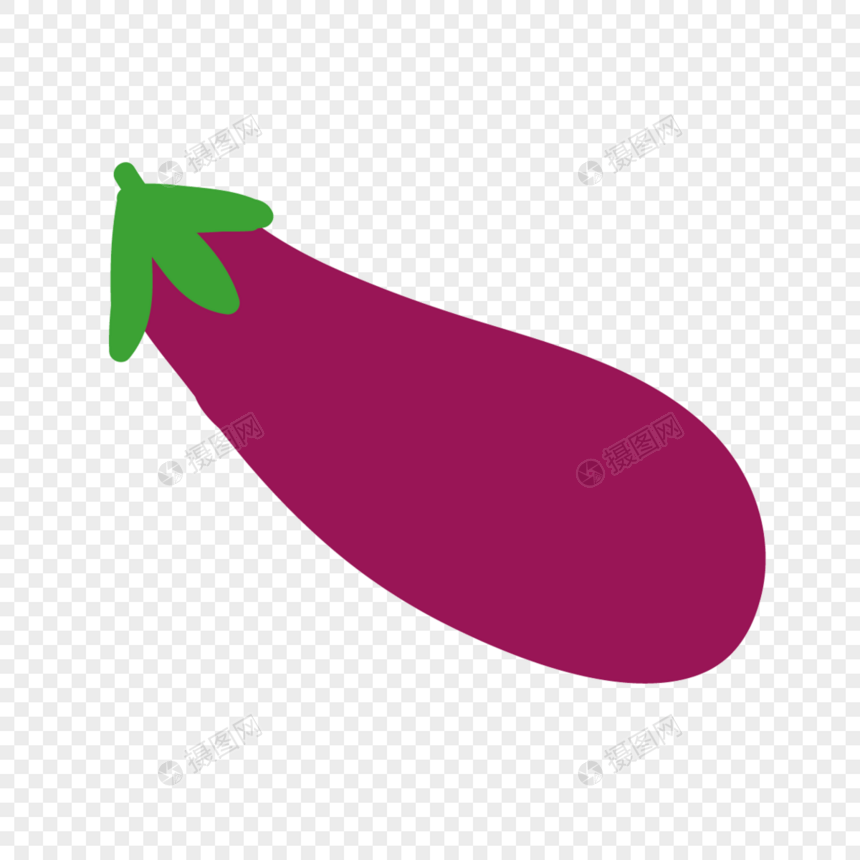 创意紫色茄子卡通图形图片