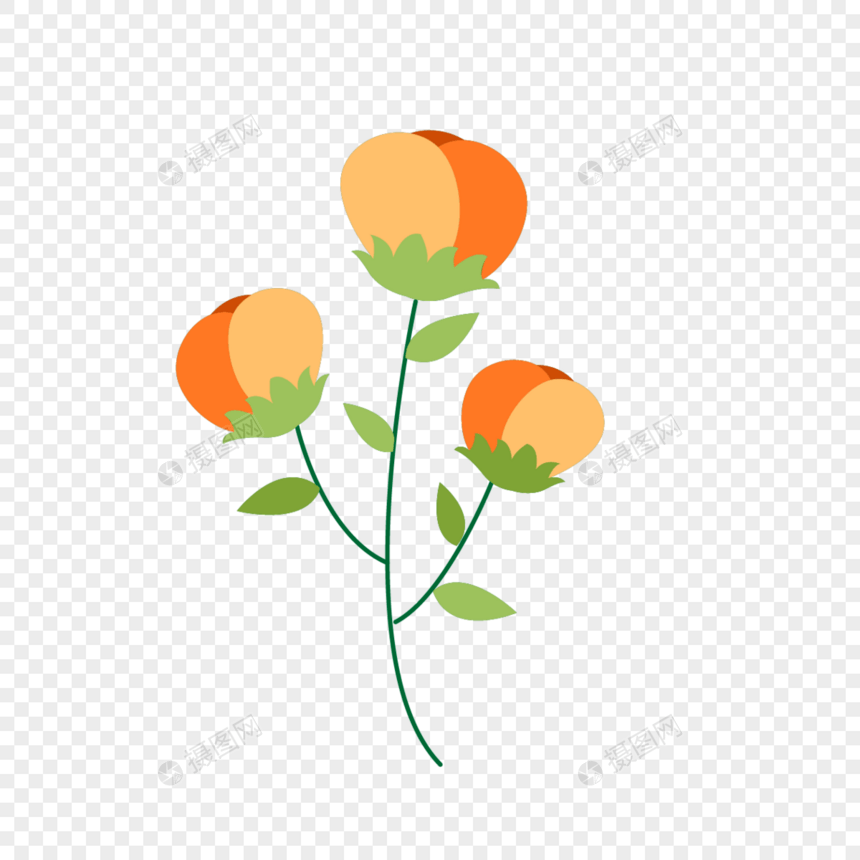 春天花朵黄橙相间花瓣图片