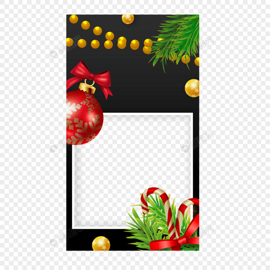 圣诞节正方形故事边框图片