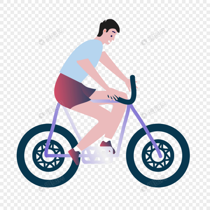 自行车运动男孩骑行图片绘画图片