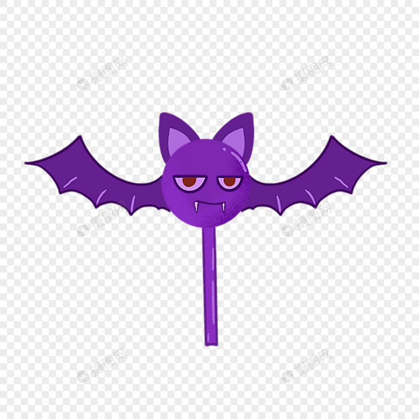怪兽棒棒糖紫色蝙蝠图片节日图片