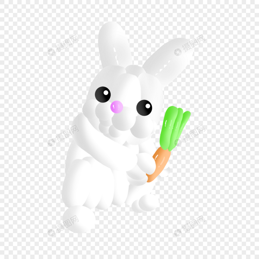 兔子气球卡通玩具商店白色图片