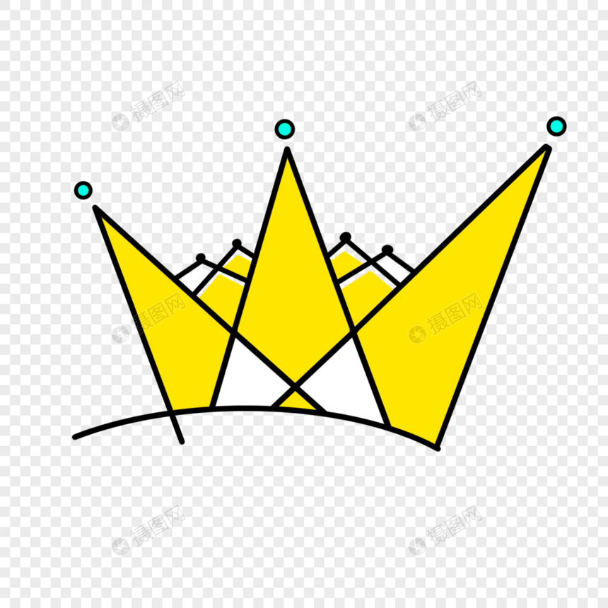 皇冠可爱卡通风格黄色图片