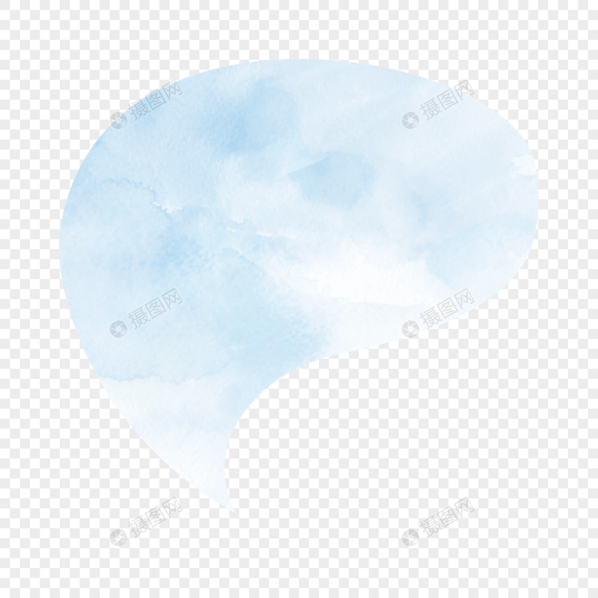 笔刷蓝白色水彩气泡图案图片